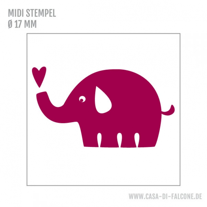 MIDI Motivstempel Elefant