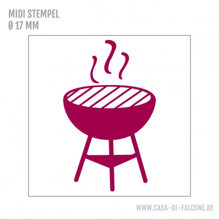 MIDI Motivstempel Grill