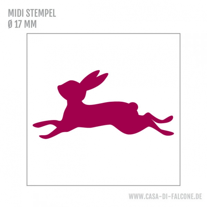 MIDI Motivstempel Hase springend