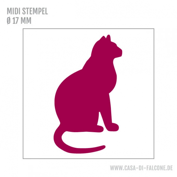 MIDI Motivstempel Katze sitzend