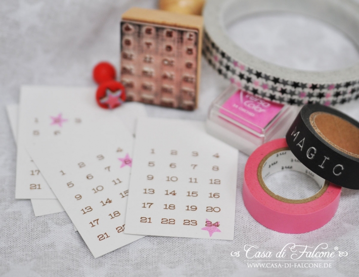 Stempel Zahlenblock fr Adventskalender