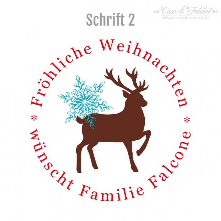 Aufkleber Weihnachten Rentier