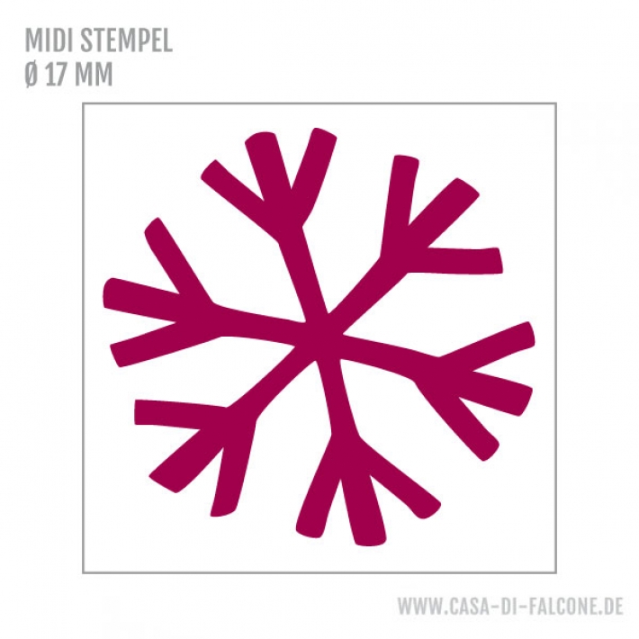 MIDI Motivstempel Schneeflocke VI
