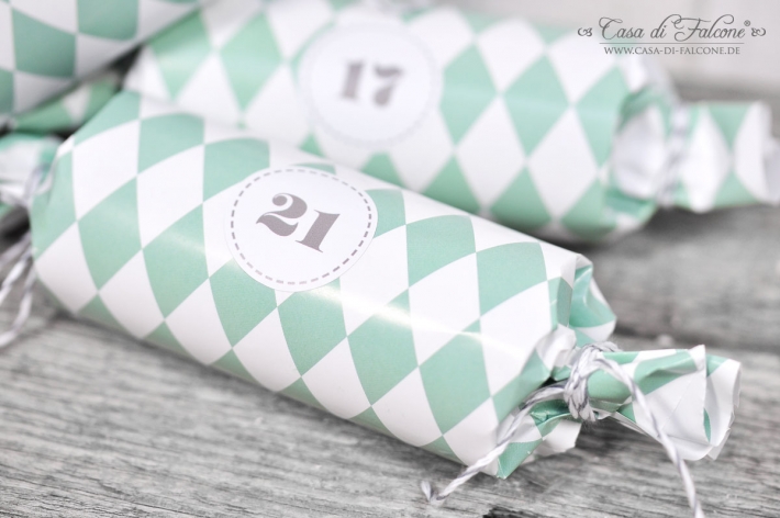 Geschenkpapier Harlekin mint
