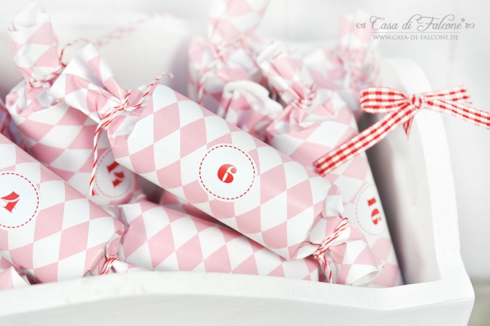 Geschenkpapier Harlekin rosa