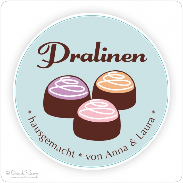 Aufkleber Pralinen