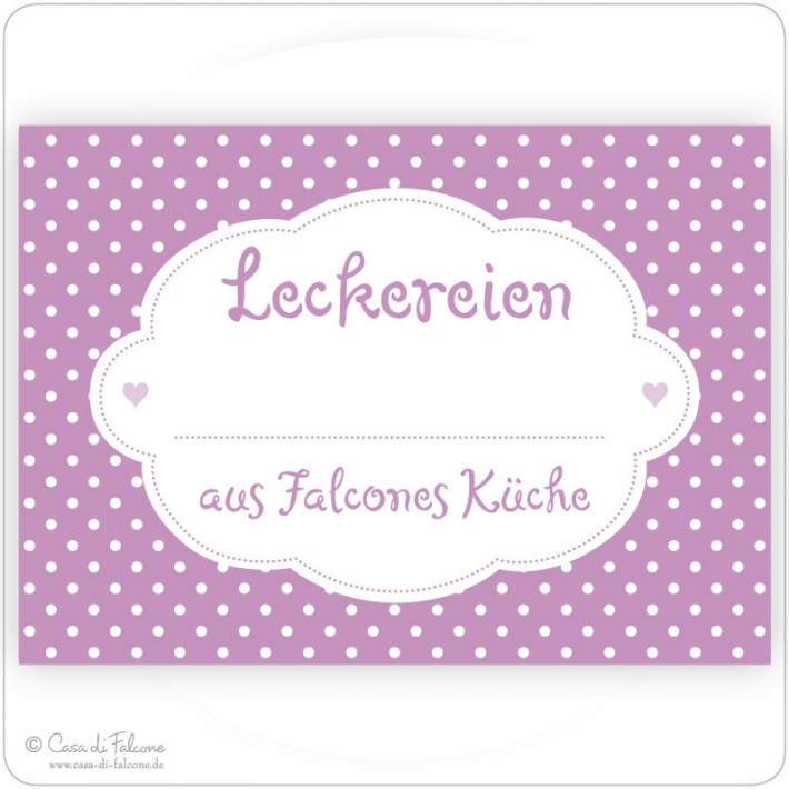 Aufkleber fr Marmeladen & Eingemachtes Dots