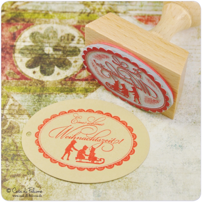 Papieranhnger oval 60x45 mm sandbraun SALE