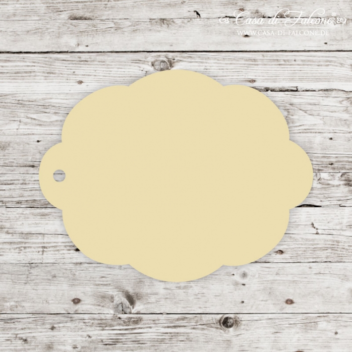 Papieranhnger Wolke 60x45 mm sandbraun SALE