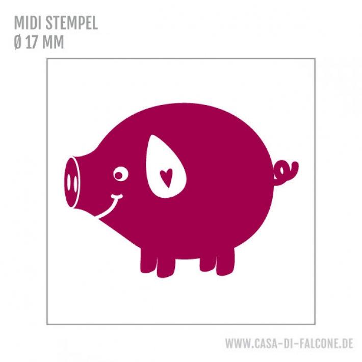 MIDI Motivstempel Schwein
