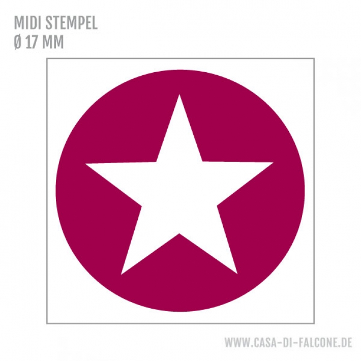MIDI Motivstempel Stern negativ