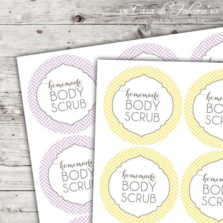 Aufkleber Body Scrub