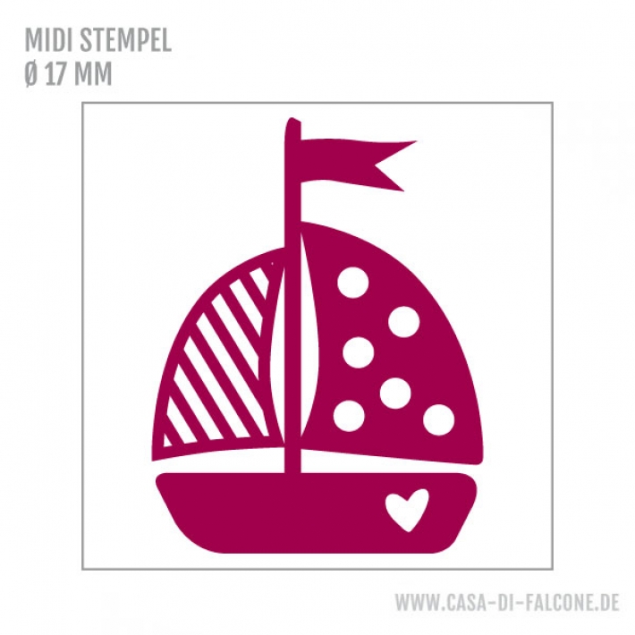MIDI Motivstempel Segelboot