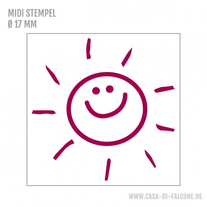 MIDI Motivstempel Sonne