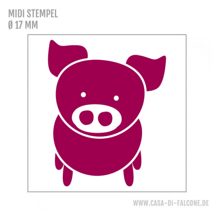 MIDI Motivstempel Schwein II
