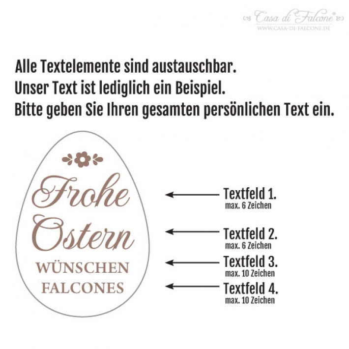 Personalisierter Fondantstempel Osterei