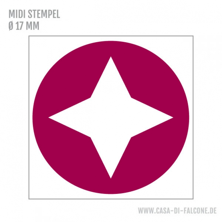 MIDI Motivstempel Diamant im Kreis