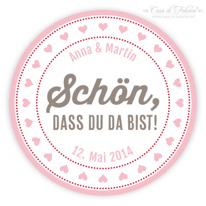 Hochzeitsaufkleber Love is sweet