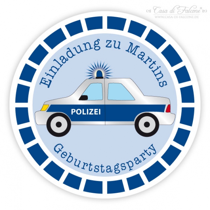 Aufkleber Polizeiauto I