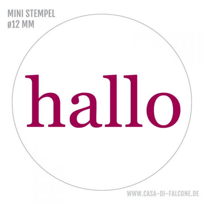 MINI Textstempel hallo