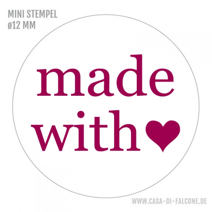 MINI Textstempel made with &#9829;