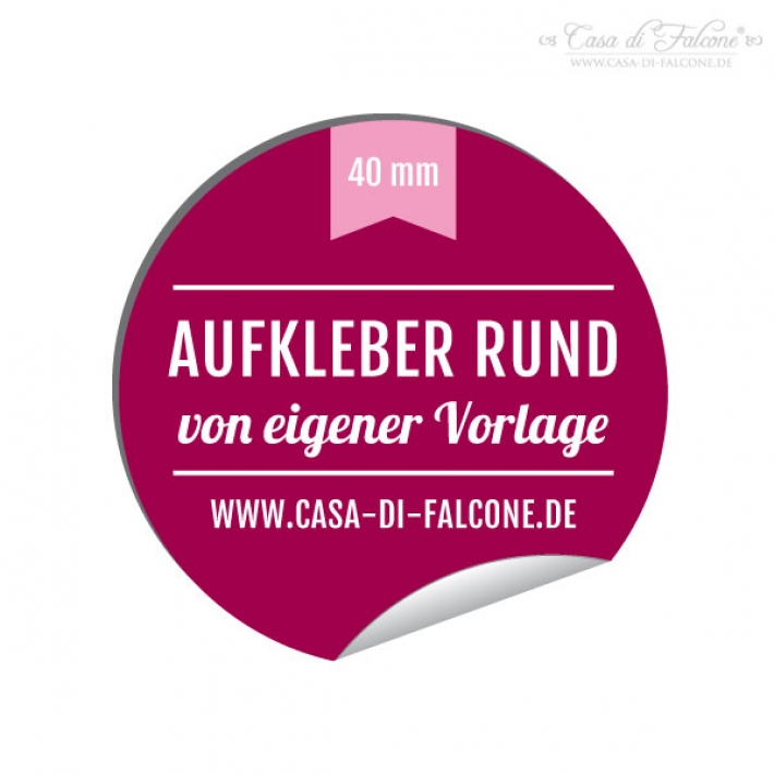 Logoaufkleber rund 40 mm - von Ihrer Vorlage