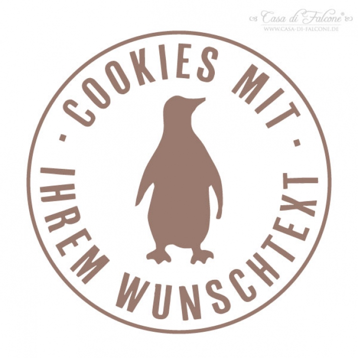 Personalisierter Keksstempel Pinguin