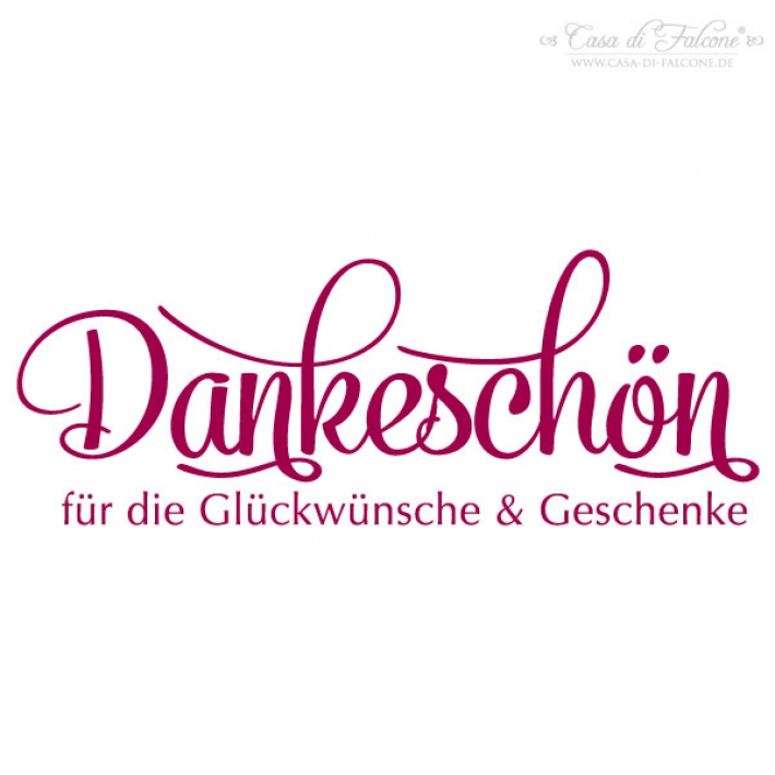 Stempel Dankeschn fr die Glckwnsche & Geschenke Klassik IV