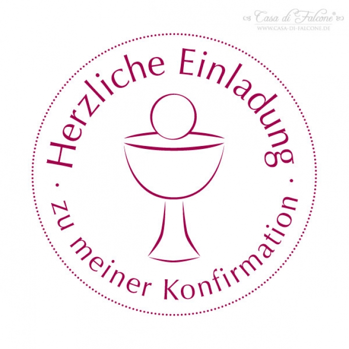 Stempel Kelch Einladung zu meiner Konfirmation