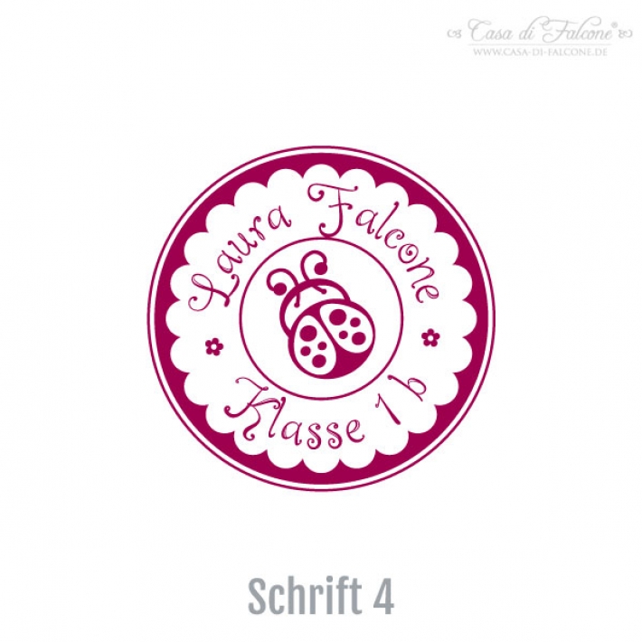 Namensstempel Marienkfer
