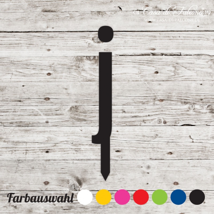 Cupcake topper sans serif - j