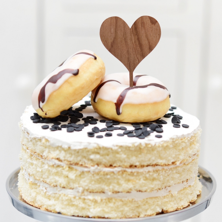 Mini Cake Topper Herz 6er Set
