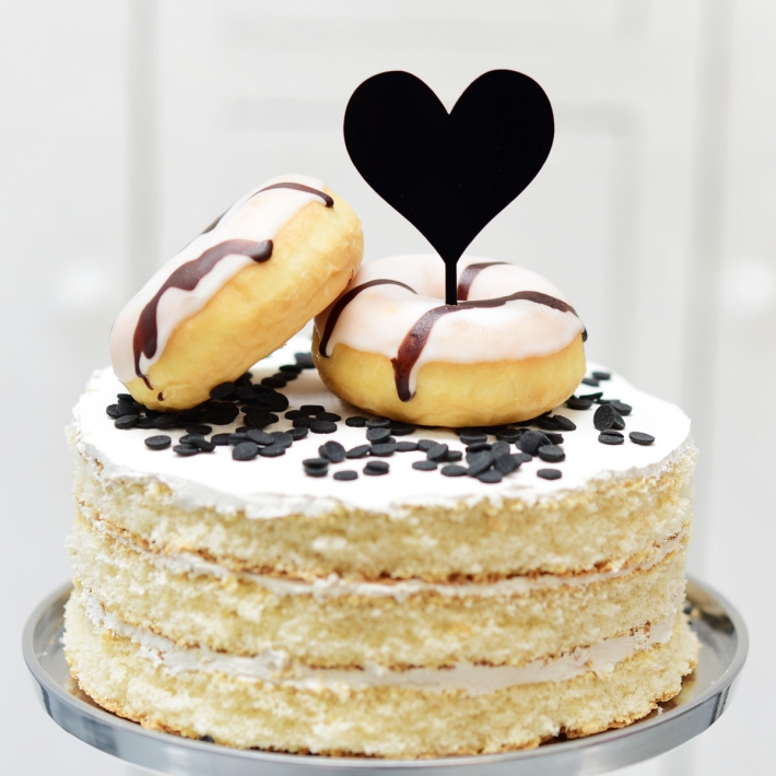 Mini Cake Topper Herz 6er Set