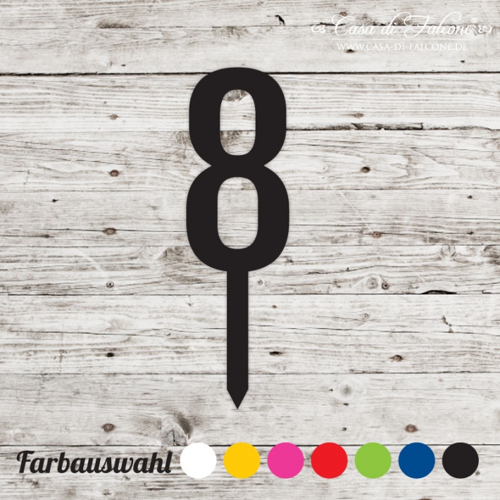 Cake topper San Serif Zahl 8