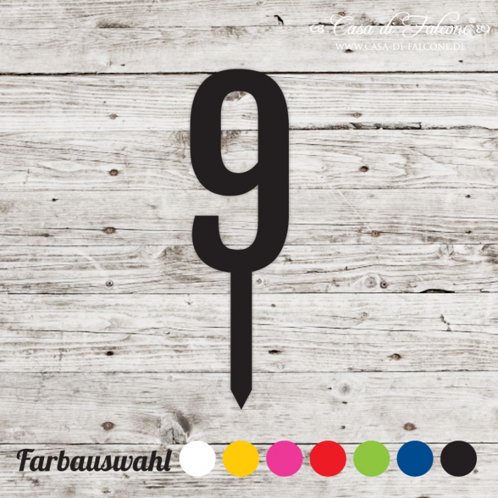 Cake topper San Serif Zahl 9