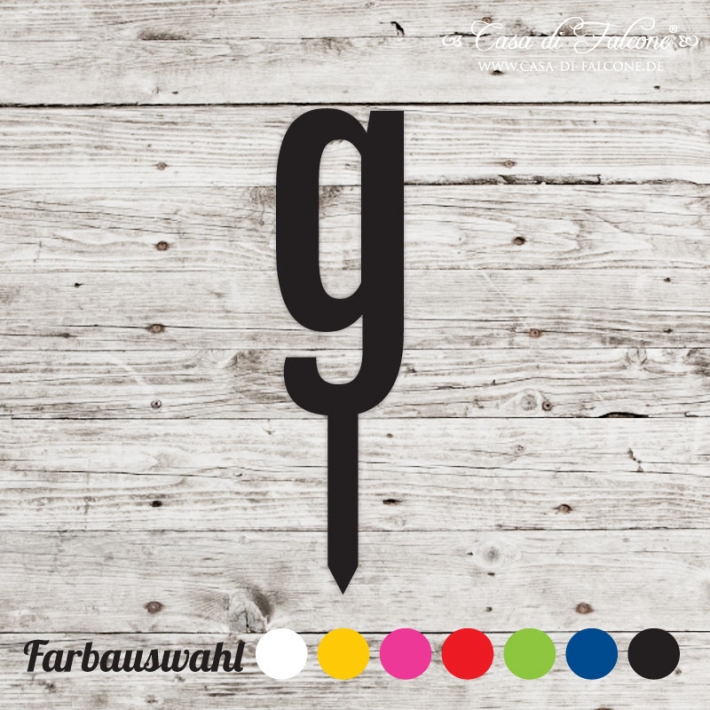 Buchstabenstecker gross - San Serif g