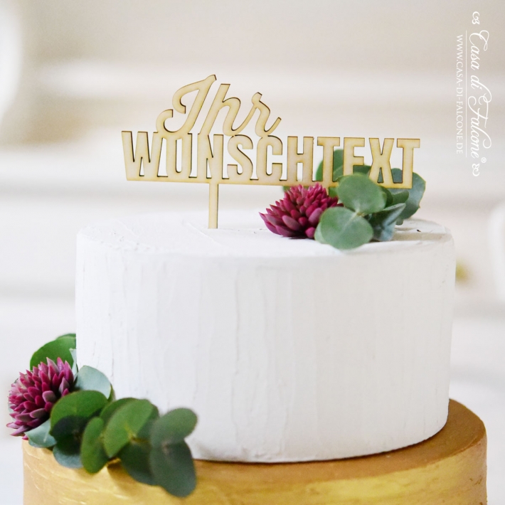 Individueller Cake topper Typo