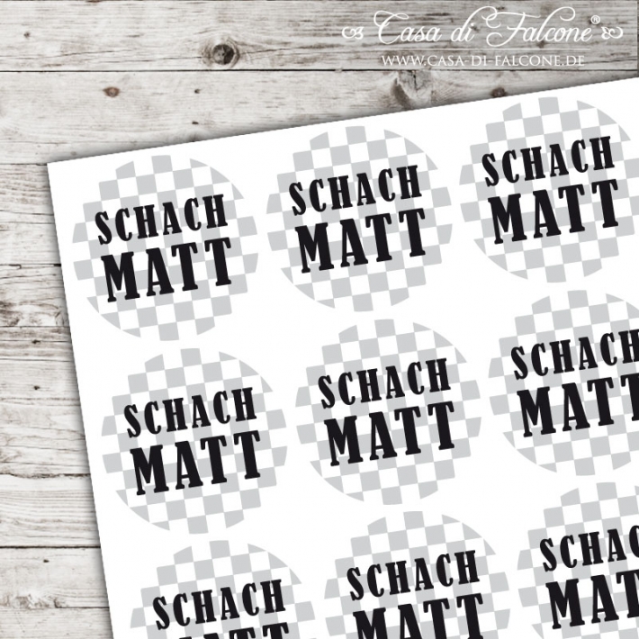 Motivaufkleber Schach Matt