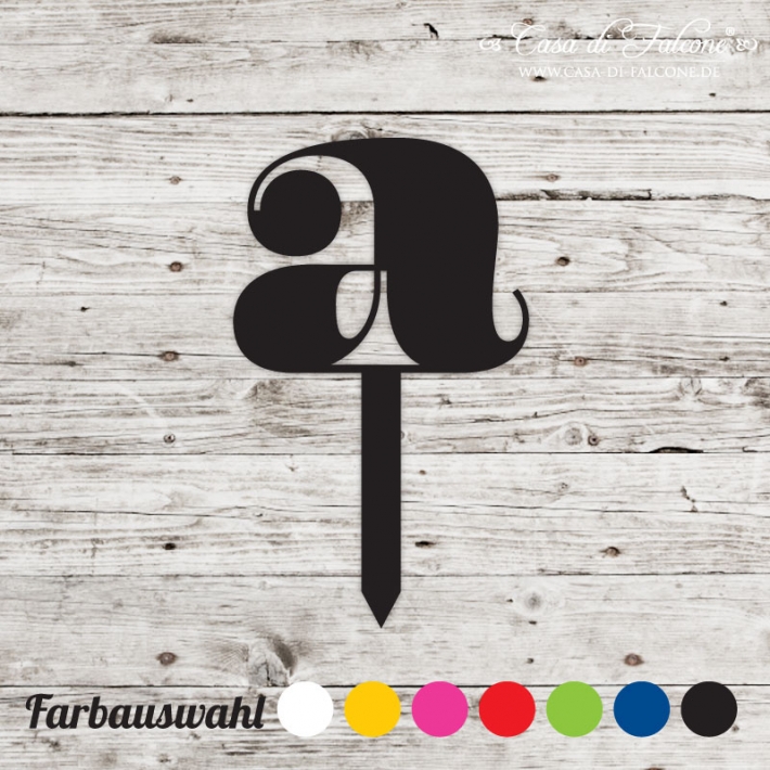 Cupcake topper serif - a