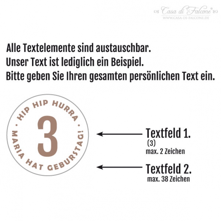Personalisierter Fondantstempel Mini Simple II