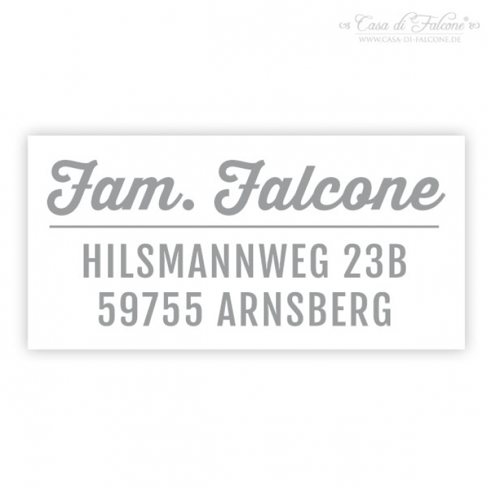 Prgestempel mit Adresse Retro I