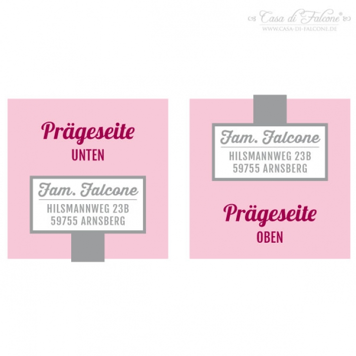 Prgestempel mit Adresse Retro I