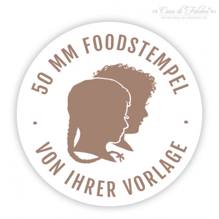 Foodstempel RUND 50 mm - von Ihrem Logo