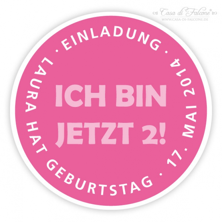 Aufkleber Geburtstag Hip Hip Hurra
