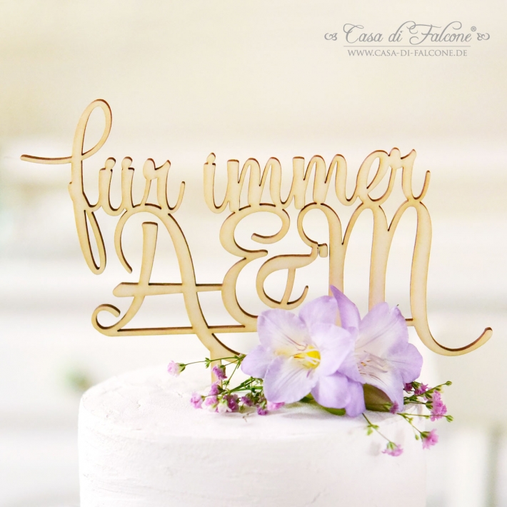 Cake topper zur Hochzeit, personalisiert Klassik III
