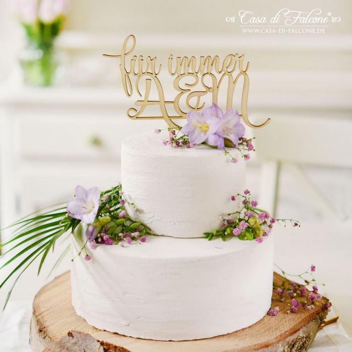 Cake topper zur Hochzeit, personalisiert Klassik III