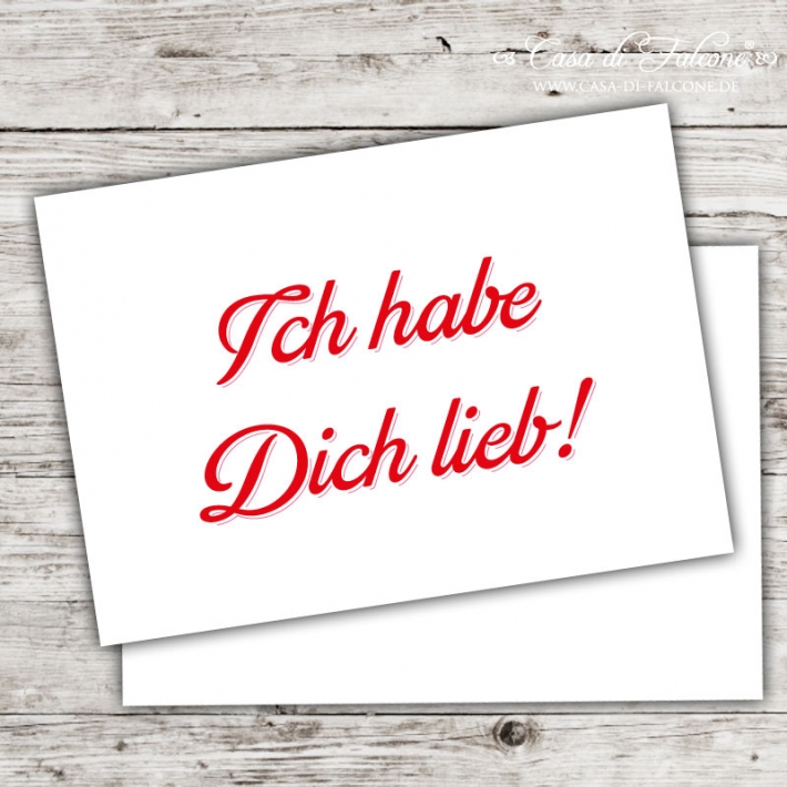 Postkarte Ich habe Dich lieb!