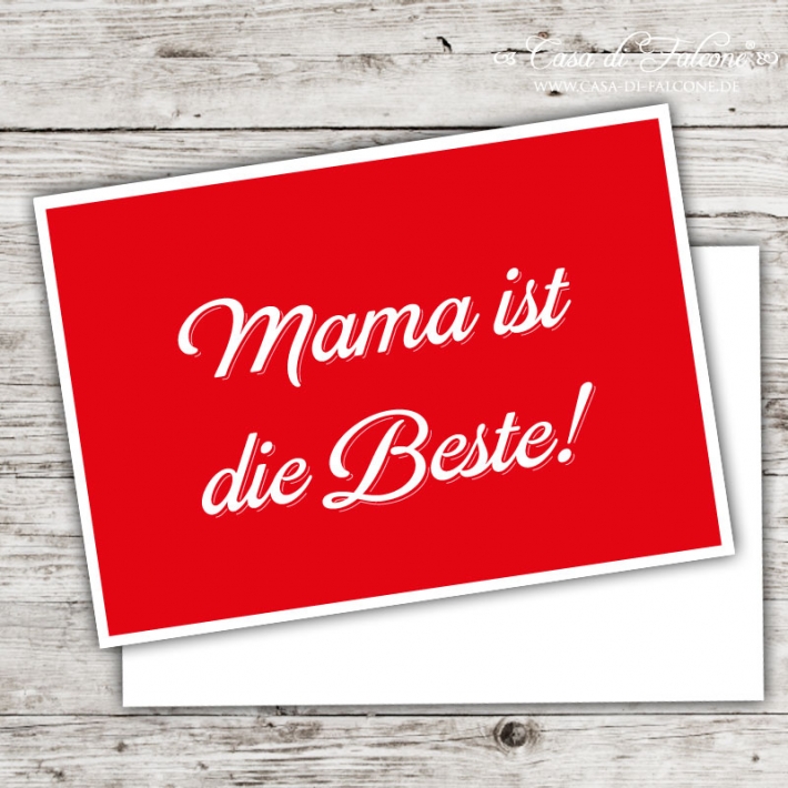 Postkarte Mama ist die Beste!
