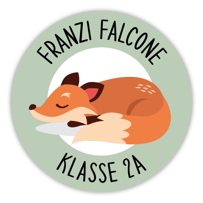 Schulaufkleber I Namensaufkleber fr die Schule Fuchs