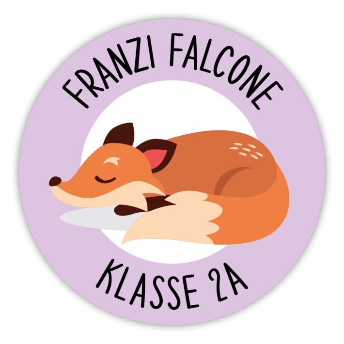 Schulaufkleber I Namensaufkleber fr die Schule Fuchs